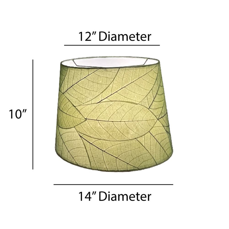 Bayou Breeze Real Cocoa Leaves Drum Lamp Shade ( Screw on ) in Green